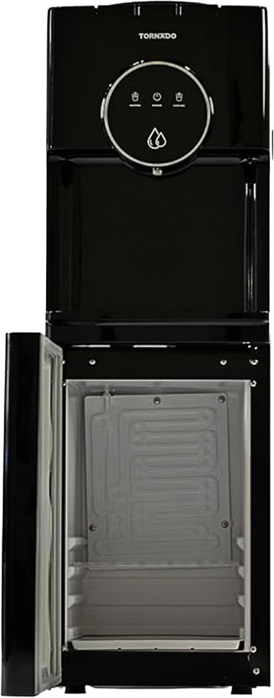 Tornado  TWD-L3T1RE-B Water Dispenser, 5 Liters, 850 Watts, Top Loading, Bottom Refrigerator, Hot & Cold, 3 Taps - Black product image 3