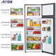 ثلاجة ديفروست ارو، 304 لتر، 11 قدم، فريزر علوي، RO2-490L-S - فضي product image 3
