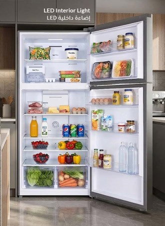 ثلاجة نوفروست أرو، 606 لتر، 21.4 قدم، فريزر علوي، RO-810RNT - رمادي غامق product image 5