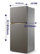 ثلاجة نوفروست أرو، 606 لتر، 21.4 قدم، فريزر علوي، RO-810RNT - رمادي غامق product image 4