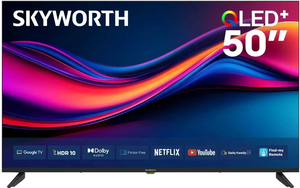 تلفزيون سمارت بدون اطار سكاي وورث، 50 بوصة، FHD، شاشة QLED، نظام جوجل، ريموت كنترول، 50Q6000H - اسود product image