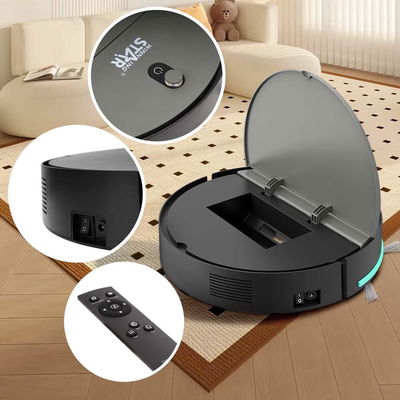 مكنسة وينينج ستار روبوت، 16 واط، 350 مل، 3 اوضاع تنظيف، ريموت كنترول، ST-9799 - اسود product image 7