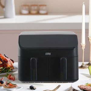 Winning Star 2×1 Double Air Fryer ST-9692, 1800-2000W, 9L, Digital Display - Black product image 2