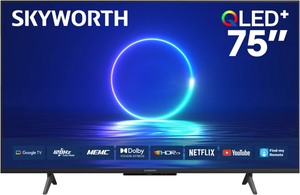 تلفزيون سمارت بدون اطار سكاي وورث، 75 بوصة، 4K UHD، شاشة QLED، نظام جوجل، ريموت كنترول، 75Q6800H - اسود product image
