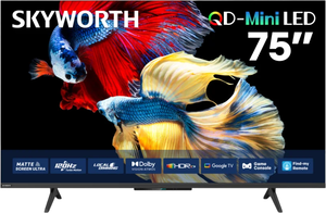 تلفزيون سمارت بدون اطار سكاي وورث، 75 بوصة، 4K UHD، شاشة Mini LED، نظام جوجل، ريموت كنترول، 75X6600H - اسود product image