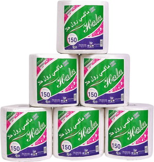 White Tissue Hala Max Kitchen Towel Set, 6 Rolls, 150 Meters product image