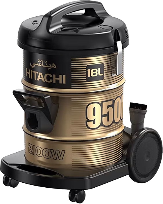مكنسة برميل كهربائية هياتاشي، 2100 واط، 18 لتر، CV-950H SS220BK - احمر ذهبي product image 2