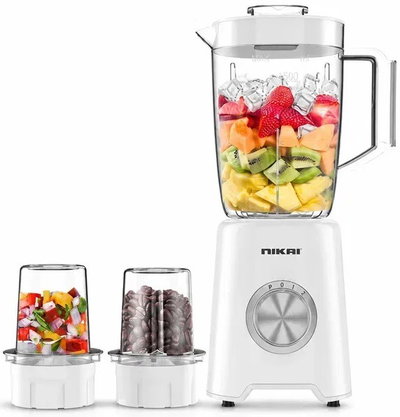 خلاط كهربائي نيكاي، 350 واط، 1.5 لتر، إثنين مطحنة، سرعتين، NB2900EB2 - أبيض product image 1