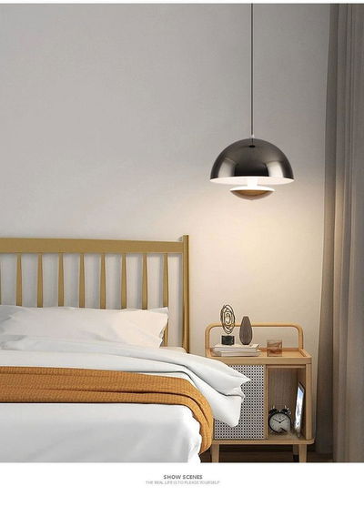 أنارة معلقة مودرن مشكاتي، 6 واط، ثلاث خيارات لونية،حساس حركة، ألومنيوم زجاج- إسود product image 5