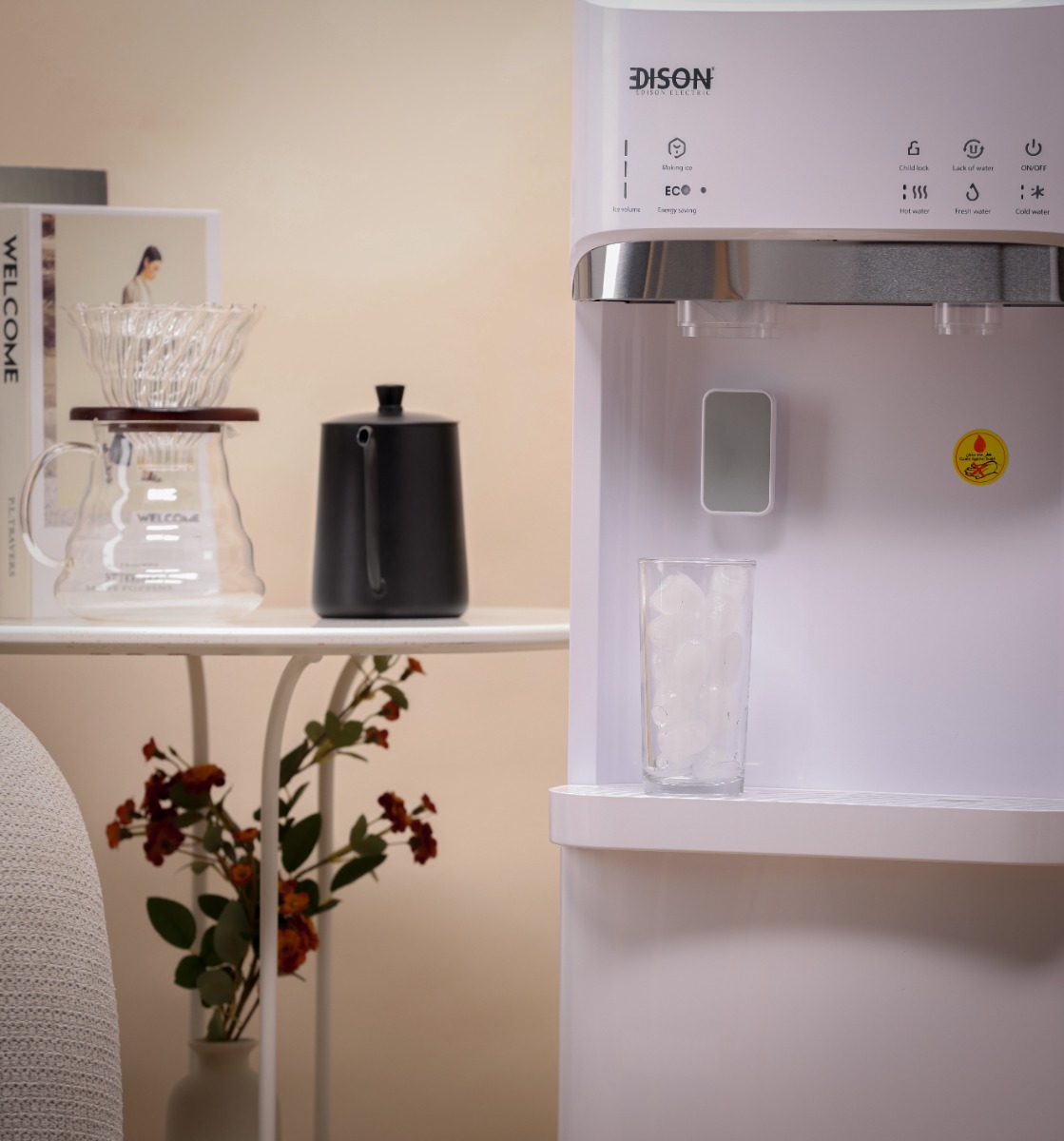 Edison LYCZ628-B Water Cooler and Ice Maker, 420 Watts, Cold/Hot, 1 Tap - White product image 3