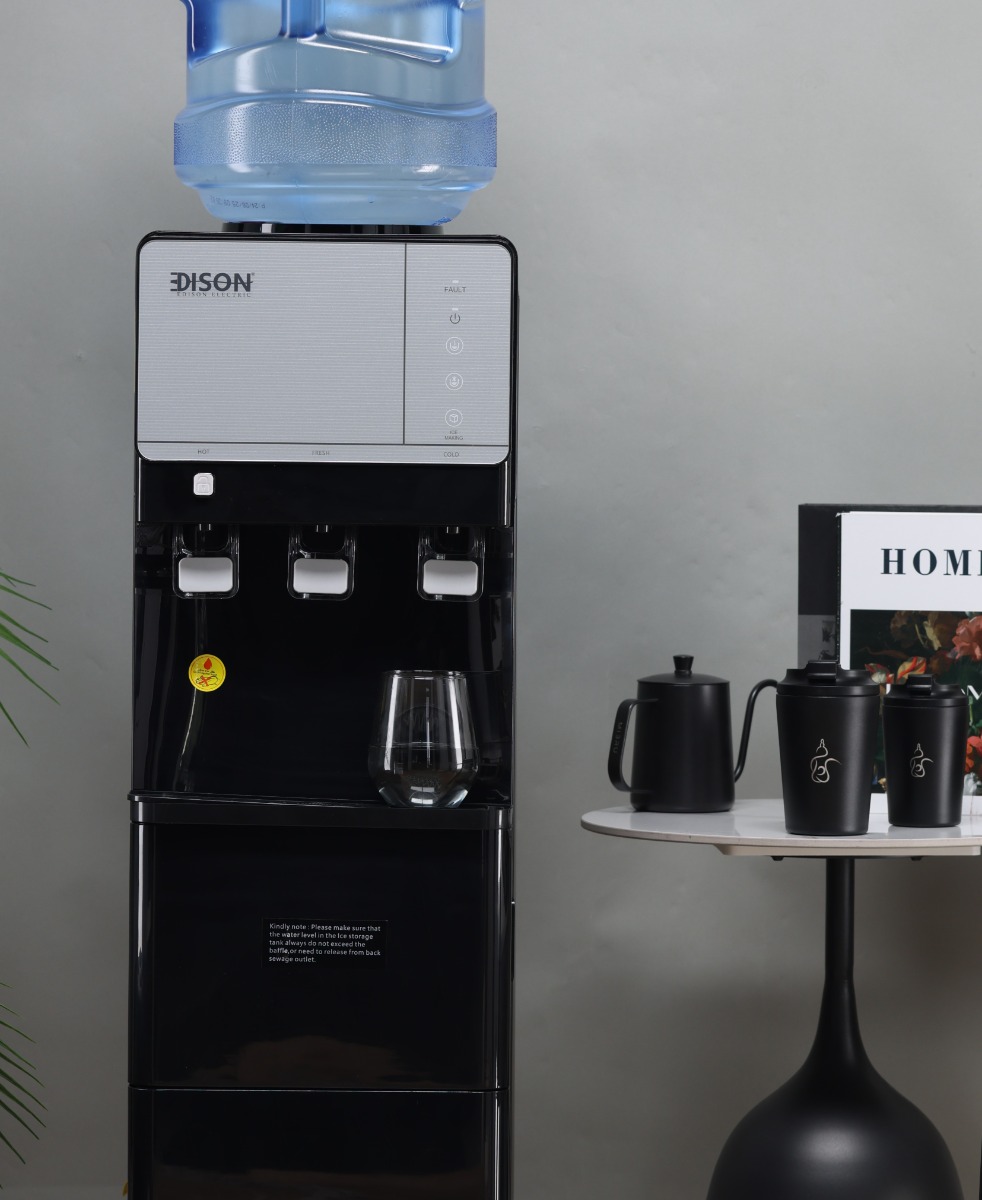 Edison BYCZ581 Water Cooler and Ice Maker, 500 Watt, Cold/Hot, 3 Taps - Black product image 3