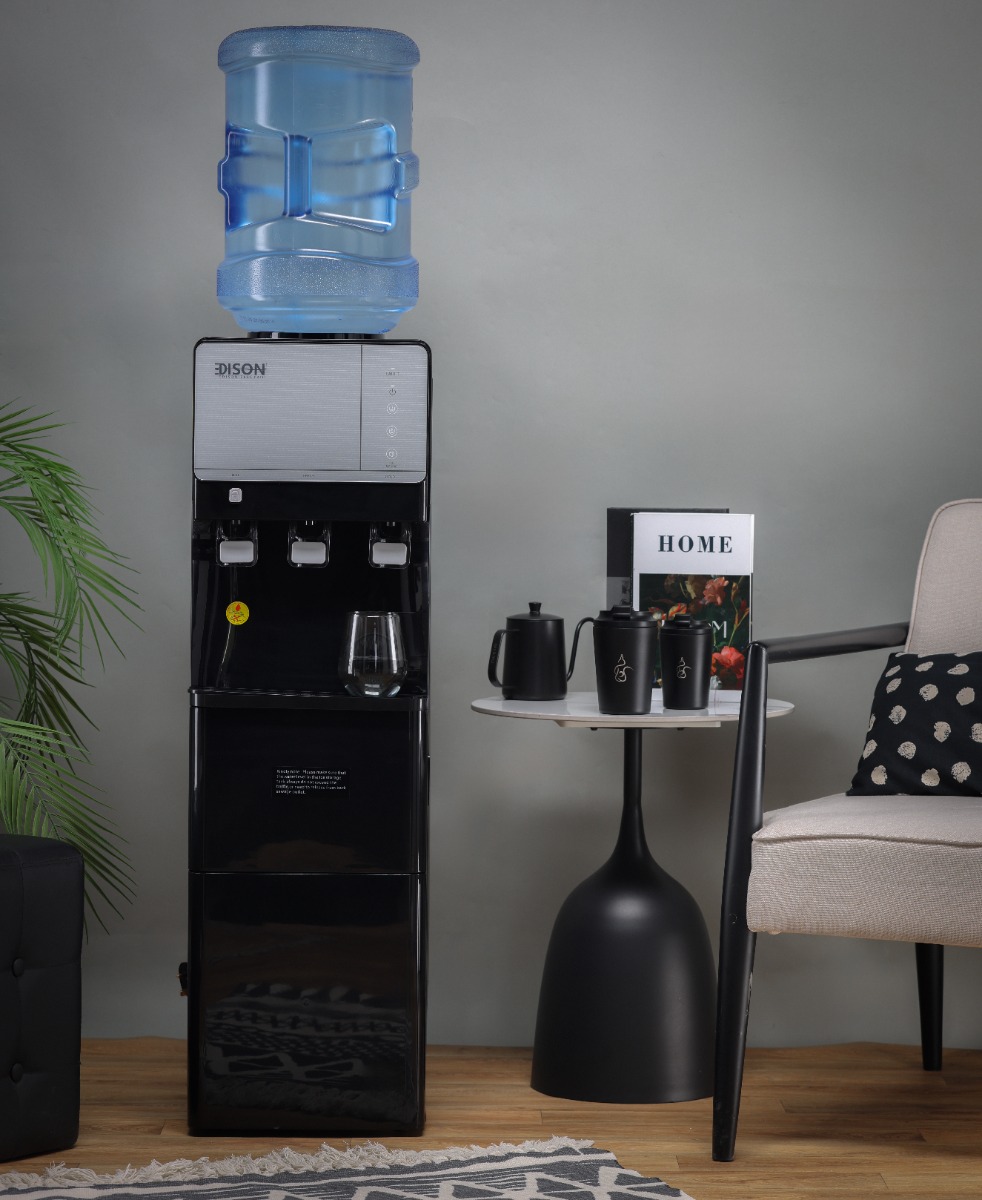 Edison BYCZ581 Water Cooler and Ice Maker, 500 Watt, Cold/Hot, 3 Taps - Black product image 2