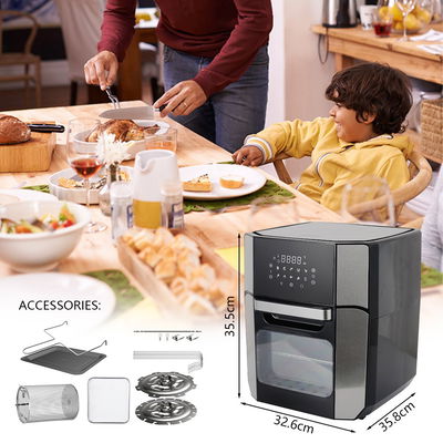 Winning Star ST-9686 Air Fryer and Grill, 1800W, 12Litre, 9 Programs, Digital Display - Black product image 5