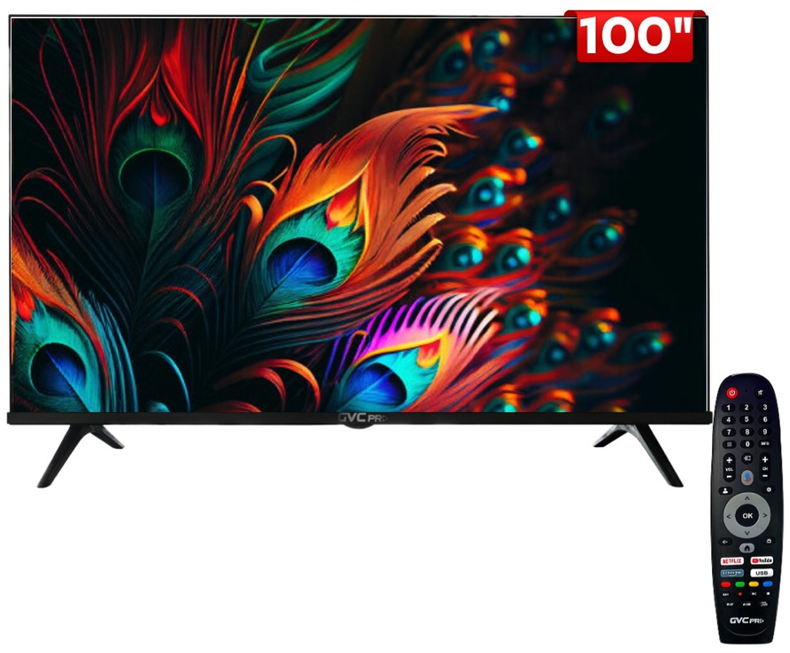 تلفزيون سمارت جي في سي برو، 100 بوصة، QLED، 4K، UHD، جوجل تي في، ريموت ماوس ماجيك - اسود product image 1