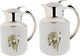 Al Saif Gallery Florya Pro thermos set, 1/0.5 liter, two pieces, thermal glass inner container, steel outer shell - white beige product image 1