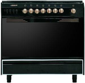 Raslan 9905RM-N Stainless Steel Gas Oven, 5 Burners, 90x60 cm, Self Ignition - Black product image