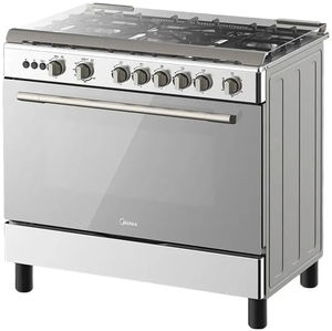 فرن غاز ميديا، 5 شعلات، 90 سم، 36LMG5G022 - فضي product image 2