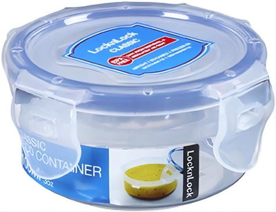 حافظة طعام بلاستيك لوك اند لوك، 100 مل، غطاء، دائرية - شفاف أزرق product image 1