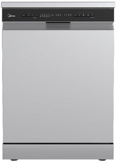 غسالة صحون مايديا، 10 برامج، واي فاي، 14 مكان، 3 رفوف، WQP14W5233CS - فضي product image 1