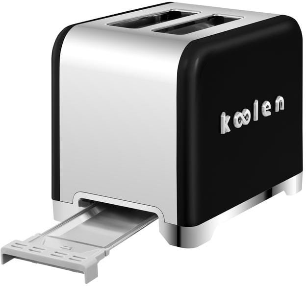 Koolem Koolen 800104016 Double Toaster, 780/930W, Auto Shut-Off - Black
