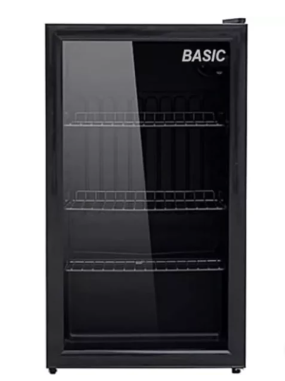 Mini BRS-SC95ML Basic Refrigerator, 65 Liters, 2.2 Cubic Feet, Glass ...