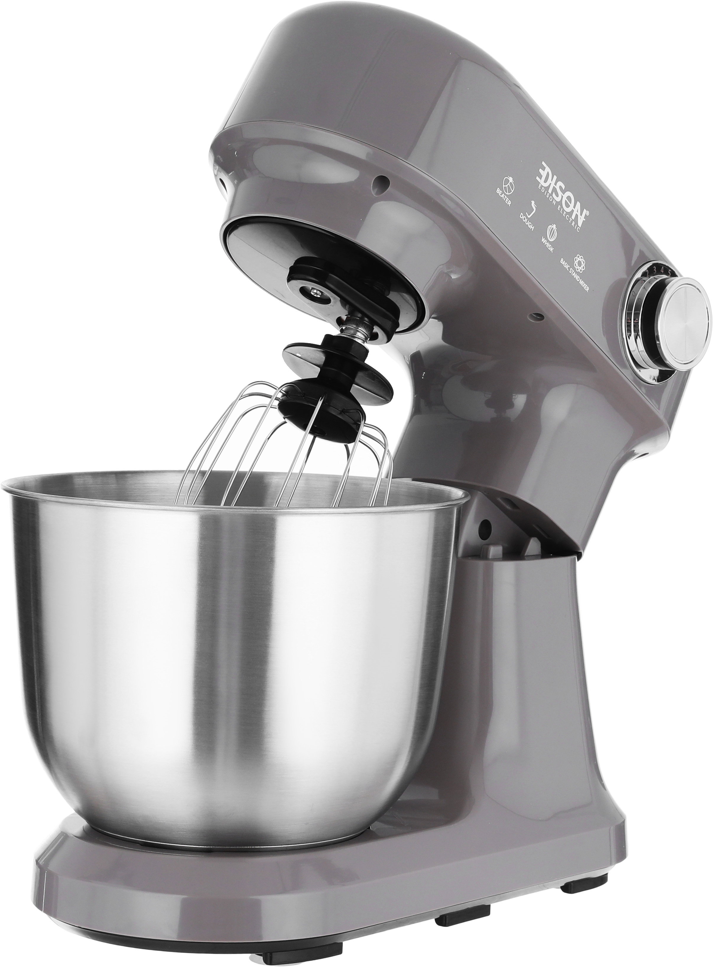 Edison Basic SM-B034 Stand Mixer, 600W, 5L, 12 Speeds, 4 Pieces ...