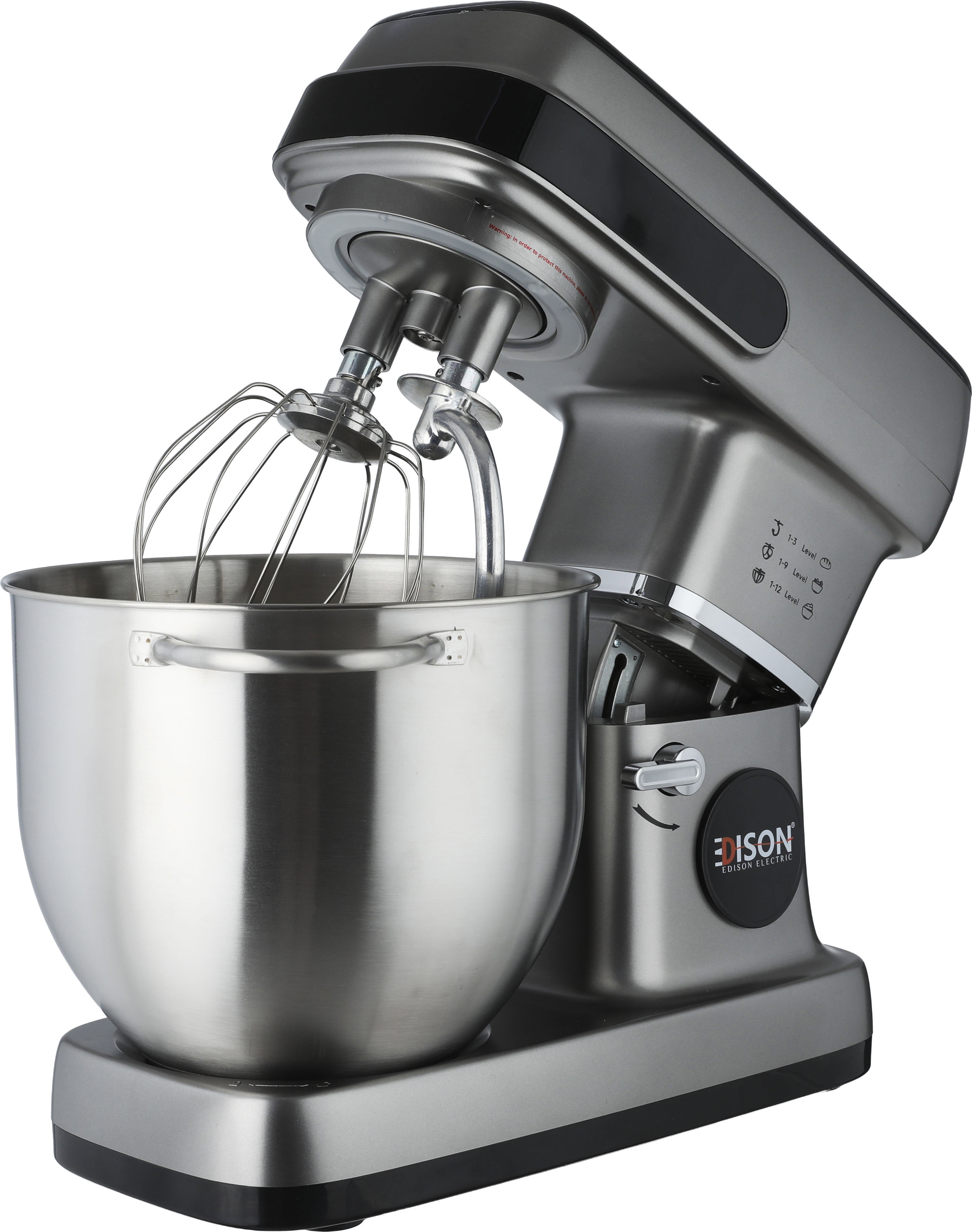 Edison Raptor SM-A02PS Electric Stand Mixer, 10 Liters, 1500 Watts, 12 ...